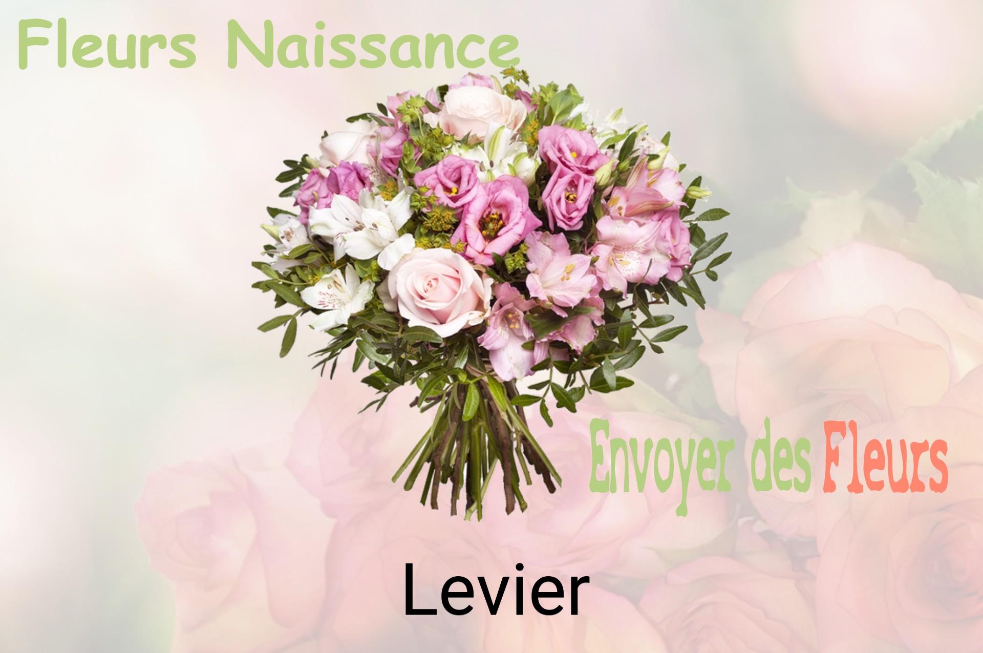 Bouquet de fleurs de naissance livré à Levier